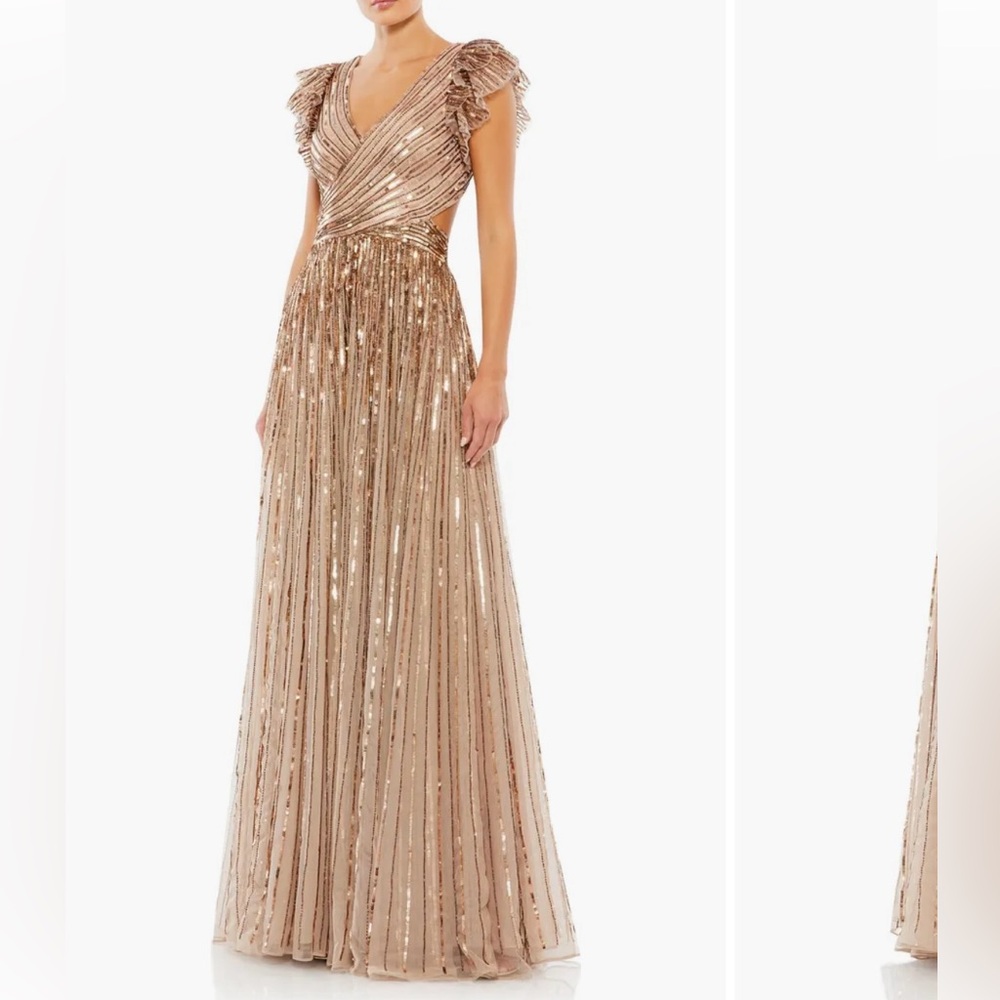Mac Duggal NWT sequin cutout gown